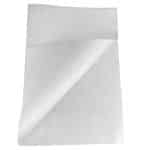 top view of tray liners with the top wipe curved to the left