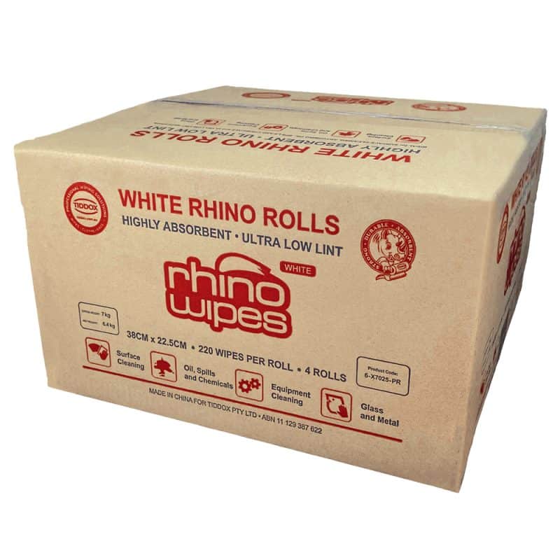 A closed cardboard box with bold red writing on a white backdrop